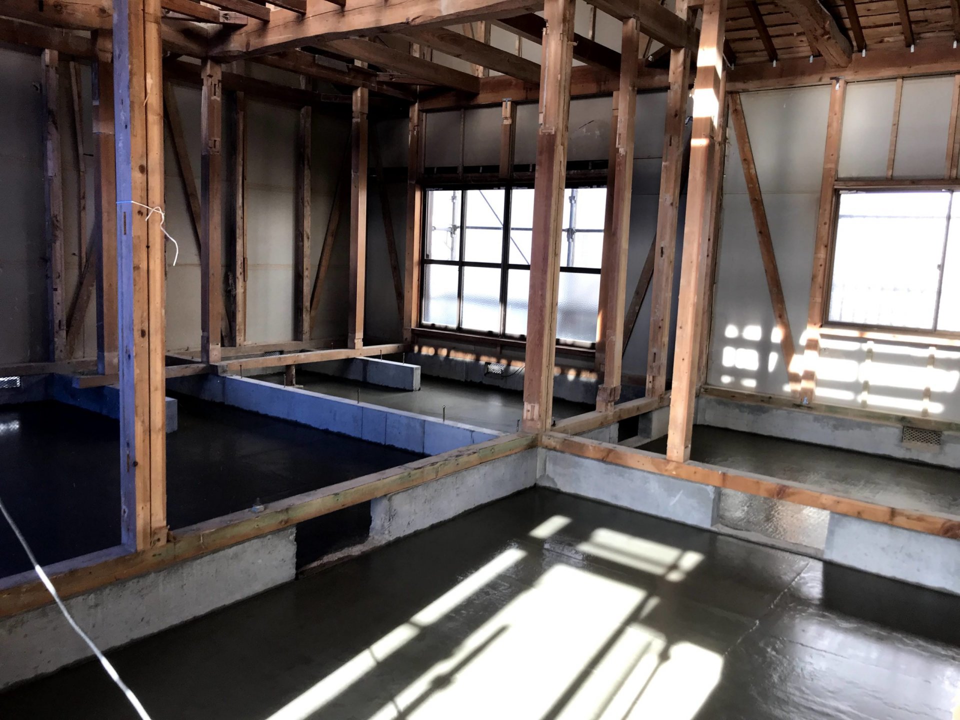 【鏡島モデル建築記】土間コン施工開始! | スタッフ ブログ