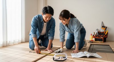 【自然素材リノベ・フローリングDIY注意点】下地づくりから施工手順まで… | 中古住宅×リノベーション