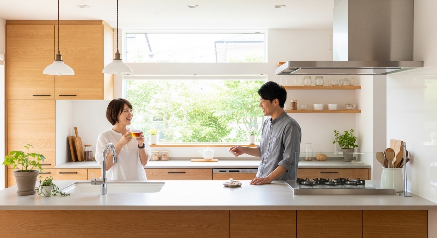 対面キッチンにするリノベーションで失敗しないためのポイント｜間取りリノベーション対面キッチンの注意点 | 中古住宅×リノベーション