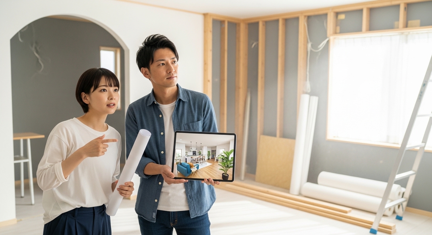 図面だけでは分からない間取りリノベーションの注意点｜間取りリノベーション完成イメージの重要性 | 中古住宅×リノベーション