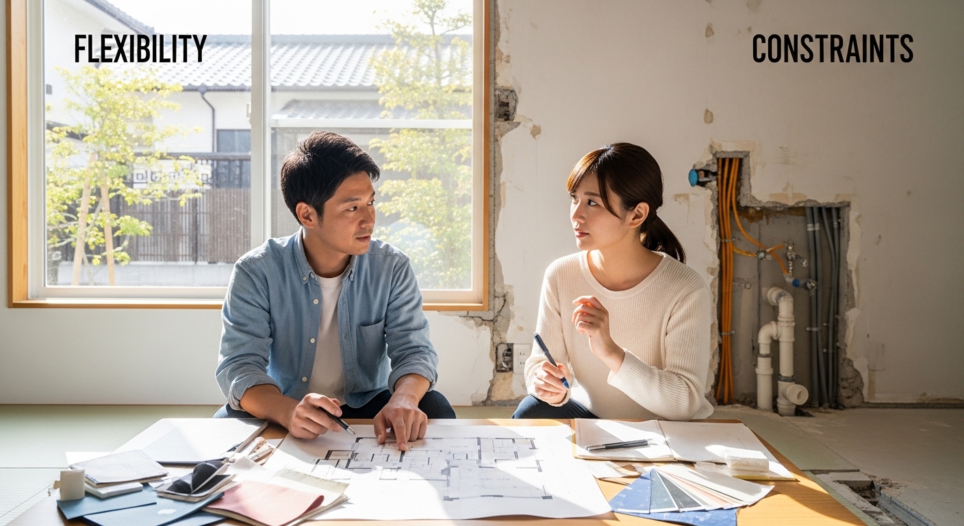 戸建てリノベーションで間取り変更する際のポイント｜自由度と制限の違い | 中古住宅×リノベーション