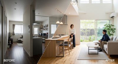 間取りリノベーションで家が広く見えるテクニック｜視覚効果の活用方法 | リノベーション全般